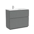 Тумба под раковину Sancos Folk Floor 100 FL100FLES левая, напольная, Ergraut soft
