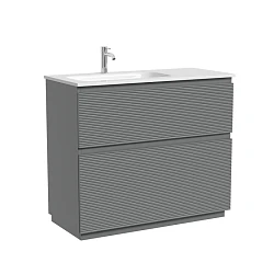 Тумба под раковину Sancos Folk Floor 100 FL100FLES левая, напольная, Ergraut soft