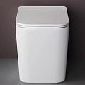 Унитаз приставной Ceramica Nova Cubic CN1809 белый глянец