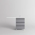 Тумба с раковиной Style Line Даллас ЛЕОН 120 напольная, правая, серый матовый