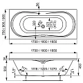 Акриловая ванна Vagnerplast Briana 180x80 VPBA180BRI2X-04 белая глянцевая