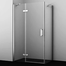 Душевой уголок Wasserkraft Aller 120x80см 10H06L профиль хром, стекло прозрачное