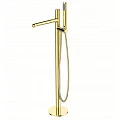 Напольный смеситель для ванны с душем BelBagno UNO-FMT-ORO золото