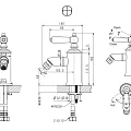 Напольный смеситель для ванны с душем Bravat Arc F66061C-B3-ENG хром