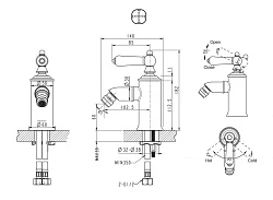 Напольный смеситель для ванны с душем Bravat Arc F66061C-B3-ENG хром