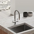 Смеситель для кухни Sancos Lucia SC4004CH хром / серый