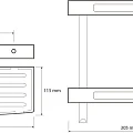 Полка Bemeta Cytro 102308241 2-ярусная, хром