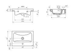 Раковина встраиваемая Cersanit Moduo 60см UM-MOD60/1 белая