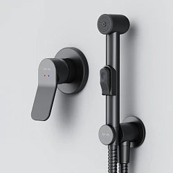 Гигиенический душ AM.PM X-Joy F40H85A22 со смесителем, чёрный матовый