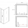 Душевой уголок ABBER Sonnenstrand 90x100см AG07090B-S100B профиль черный, стекло прозрачное