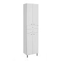 Шкаф-пенал Aquaton Симпл 2С 50см 1A122303SL010 белый глянцевый