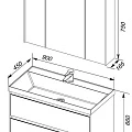 Мебель для ванной Aquanet Гласс 90 240467 белый