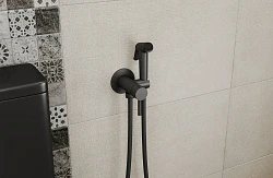 Гигиенический душ Bravat D9151BW-ENG со смесителем, черный