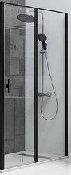 Душевая дверь в нишу Allen Brau Priority 100x200 см 3.31030.BBA профиль черный, стекло прозрачное