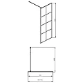 Душевая перегородка Bravat Blackline 90x195см BG090.5413B профиль черный, стекло прозрачное
