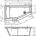 Акриловая ванна Riho Geta 160x90 B029001005 правая, белая глянцевая