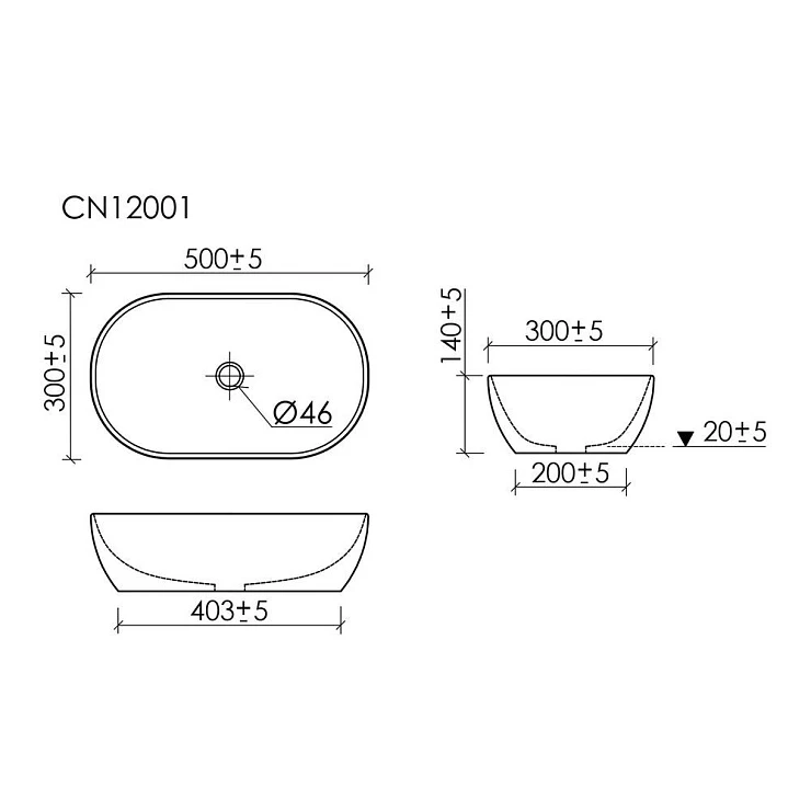 Раковина накладная Ceramica Nova Twist CN12001MB черная матовая