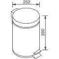 Ведро мусорное Aquanet 12L 8074MB черный матовый