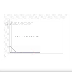 Шторка на ванну GuteWetter LUX PEARL GV-602 120x150 профиль черный матовый, стекло прозрачное 6 мм