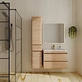 Тумба с раковиной Style Line Атлантика 80 ясень перламутр
