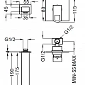 Смеситель для раковины Cezares Levico LEVICO-BLS1-01-W0 с внутренней частью, хром