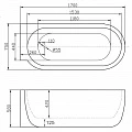 Акриловая ванна BelBagno 170x80 BB11-170R белая глянцевая