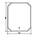 Зеркало Comforty Колеус 65 00-00001283CF с подсветкой