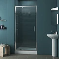 Душевая дверь в нишу Bravat Line 100x200см BD100.4112A профиль хром, стекло прозрачное