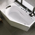 Акриловая ванна Riho Yukon 160x90 Plug & Play B008012005 правая, белая глянцевая