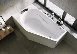Акриловая ванна Riho Yukon 160x90 Plug & Play B009012005 левая, белая глянцевая