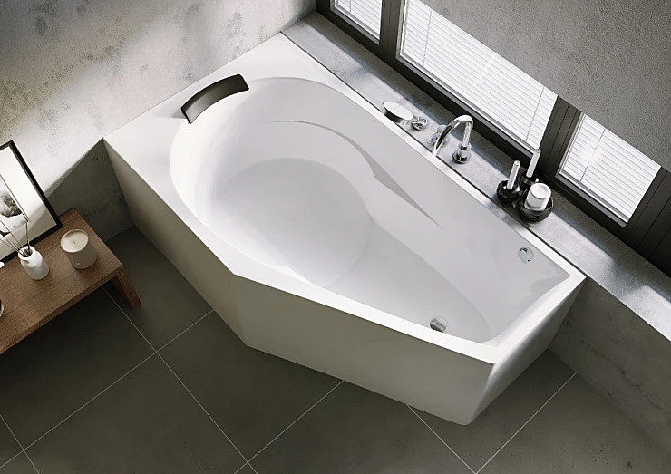 Акриловая ванна Riho Yukon 160x90 Plug & Play B008012005 правая, белая глянцевая