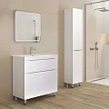 Тумба с раковиной Style Line Бергамо мини 60 напольная, антискрейч белый матовый
