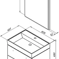 Мебель для ванной Aquanet Nova 60 белый 2 ящика