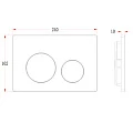 Кнопка смыва Veconi Flush V2 FLV2-W белая глянцевая