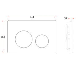 Кнопка смыва Veconi Flush V2 FLV2-GM оружейная сталь