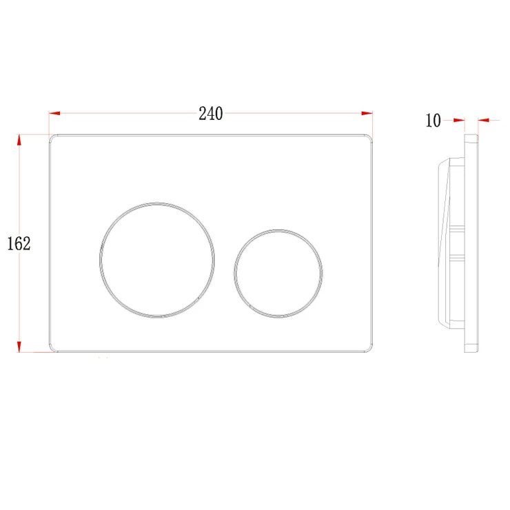 Кнопка смыва Veconi Flush V2 FLV2-W белая глянцевая