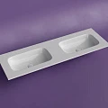 Раковина двойная встраиваемая Ceramica Nova Grace 140 см CN7022wx белая глянцевая