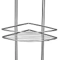 Полка Aquanet 3262 тройная, угловая, хром