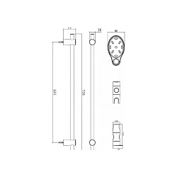 Душевая штанга Bravat D150CP-1-RUS хром