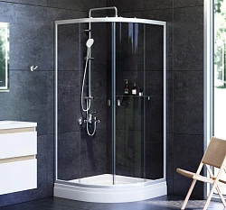 Душевой уголок AM.PM X-Joy 90x90 W88G-205-090MT профиль хром, стекло прозрачное