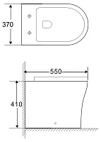 Чаша для унитаза приставного BelBagno ANCONA BB1224CBR-P