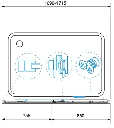 Шторка на ванну RGW Screens SC-43 170х150, профиль хром, стекло прозрачное