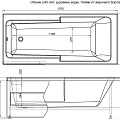 Акриловая ванна Aquanet Taurus 170x75 210289 белая глянцевая