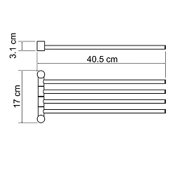 Полотенцедержатель Wasserkraft K-1034 хром