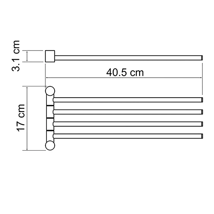 Полотенцедержатель Wasserkraft K-1034 хром