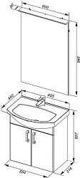 Мебель для ванной Aquanet Ирис 60 белый 2 дверцы