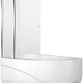 Шторка на ванну Aquanet Alfa 3 92.6x140см NF7221-1 pivot профиль хром, стекло прозрачное