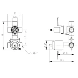 Скрытая часть Bravat Built-in D969C-A-RUS