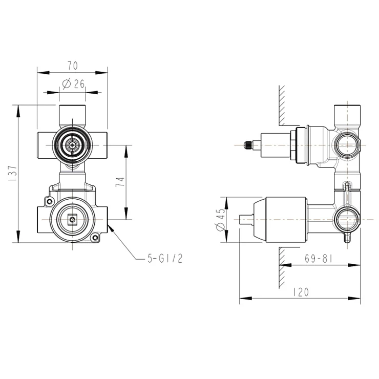 Скрытая часть Bravat Built-in D969C-A-RUS