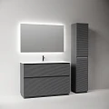 Тумба с раковиной Sancos Folk Floor 120 напольная, Grey soft